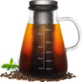 Cold Brew Coffee Maker - 34oz Glass Pitcher, Stainless Steel Filter, BPA-Free ~ YMMIND