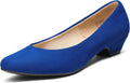 DREAM PAIRS Women's Mila Low Chunky Heel Pump Shoes - Comfort 1.5in