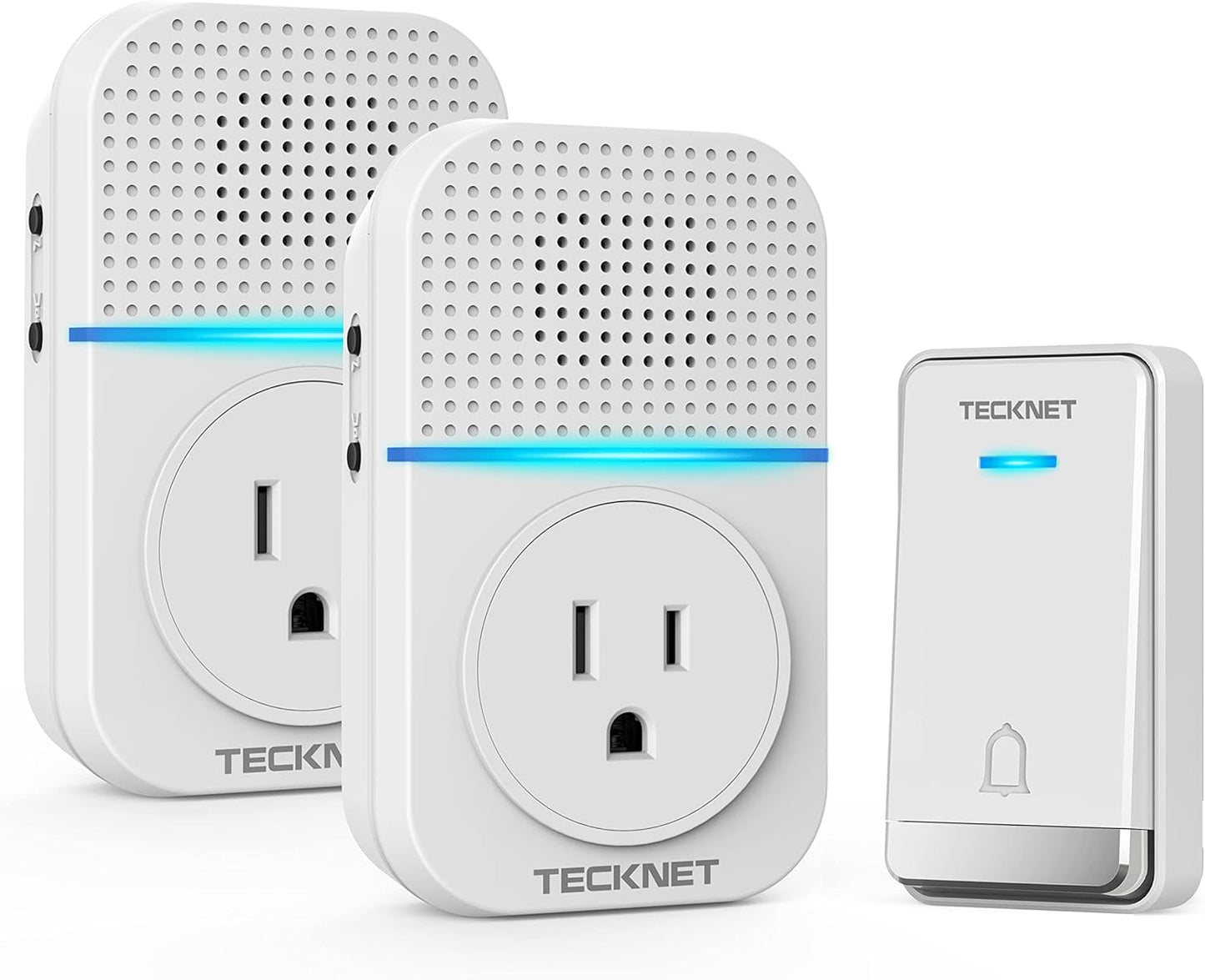 TECKNET Self-Powered Wireless Doorbell - 1300ft Range, 60 Chimes