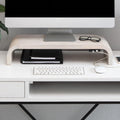 Monitor Stand Riser Desk Organizer Wood - Ergonomic Screen Riser