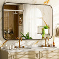 26 x 38 in Bathroom Mirror Rounded Rectangular Wall Mirror - Modern
