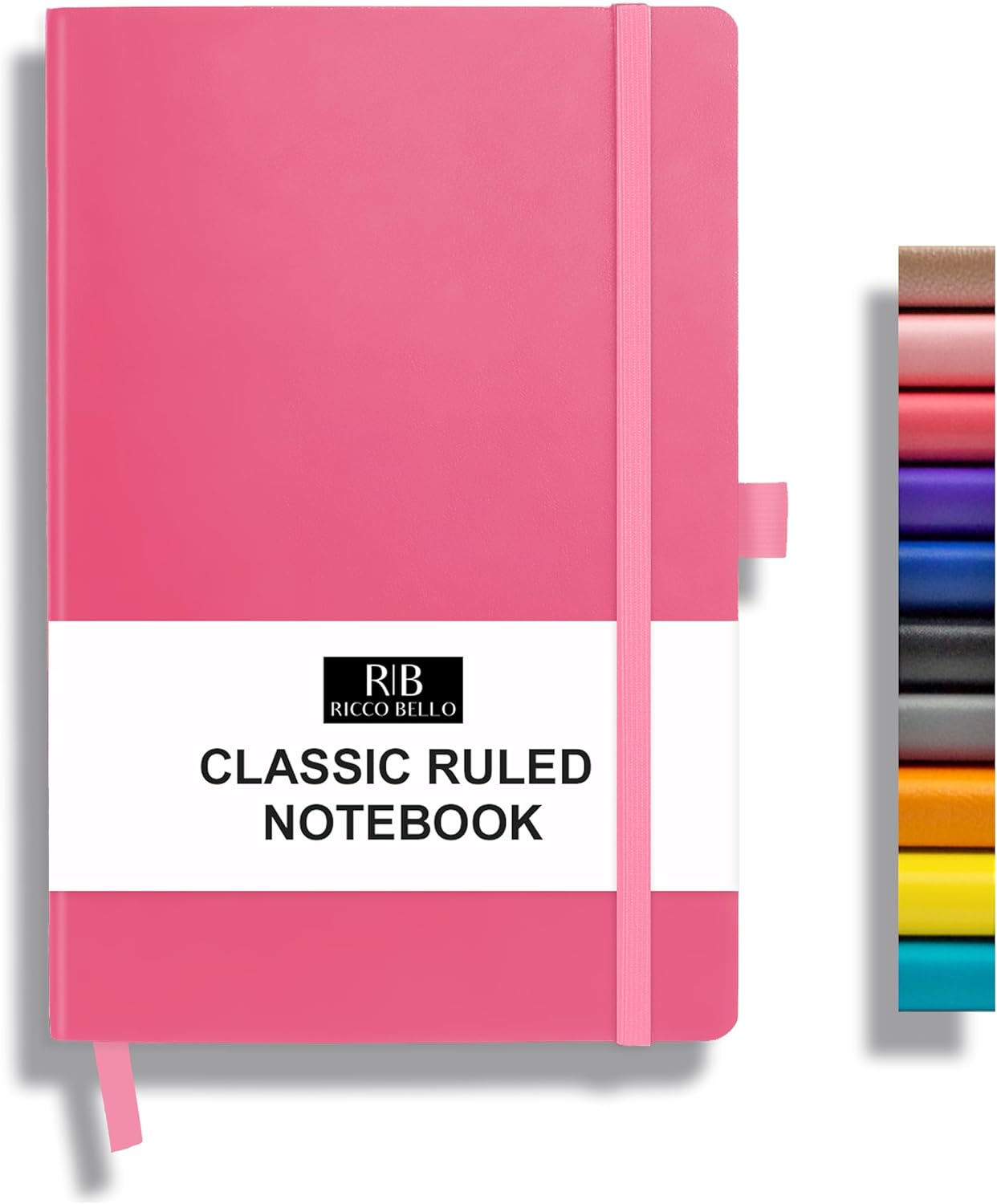 Chic Pink Notebook & Pen Set | Faux Leather Journal | 192 Lined Pages
