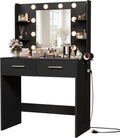 Furmax Make up Vanity Desk with Mirror and Power Outlet - Smart