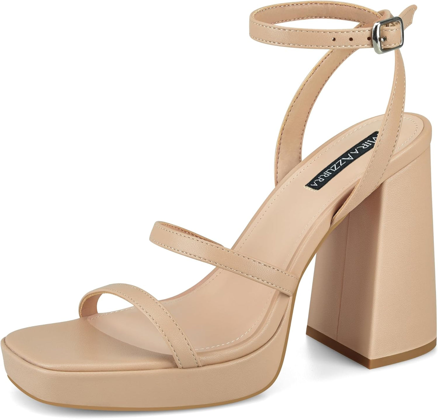 MIRAAZZURRA Platform Strappy Heel Sandals for Women Parties