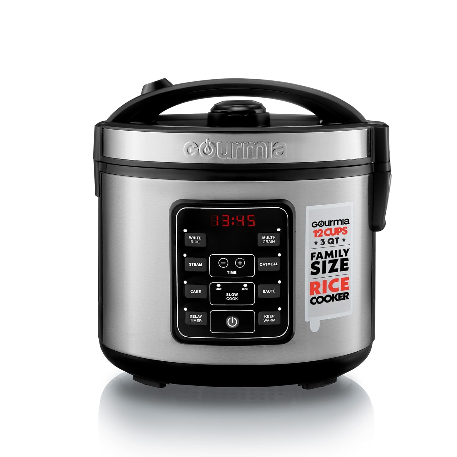 Gourmia Rice Cooker with 3 Qt Capacity for Easy Meal Prep