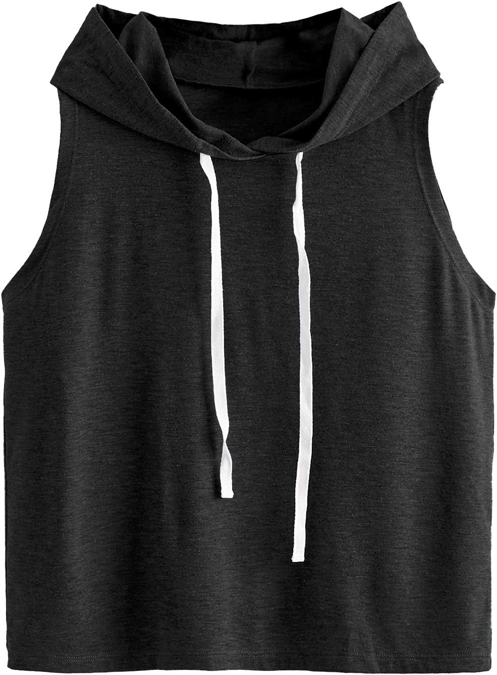 SweatyRocks Breathable Hooded Tank for Active Women