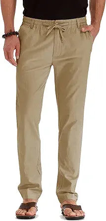 Sailwind Men's Drawstring Linen Pants for Casual Summer Wear