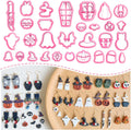 Keoker Halloween Polymer Clay Cutters - 30 Mini Shapes for Earrings