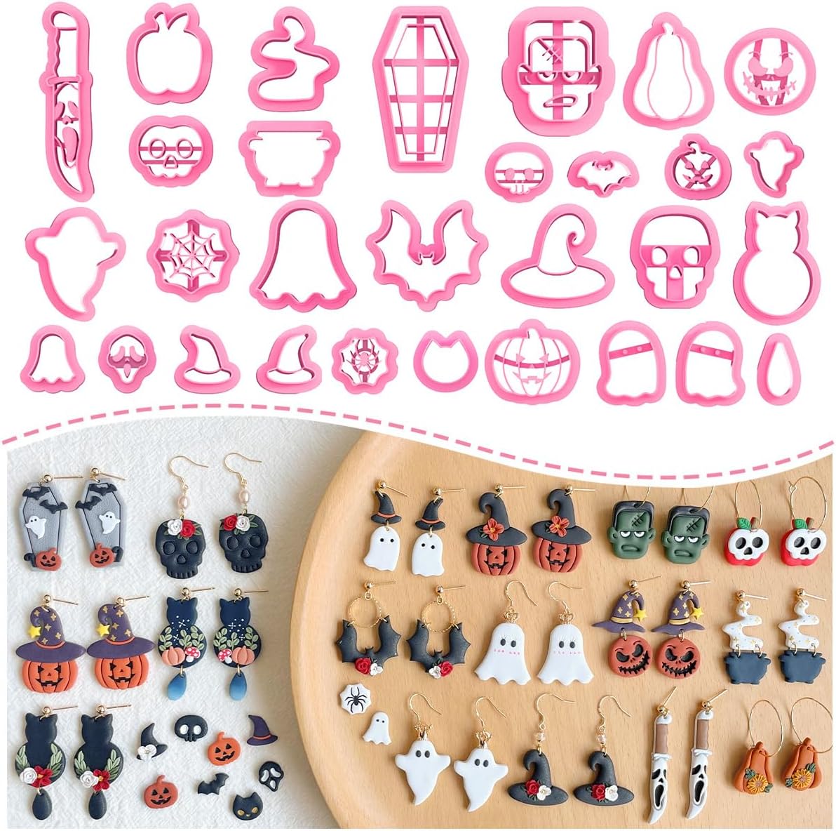 Halloween Polymer Clay Cutters for Creative Earring Designs