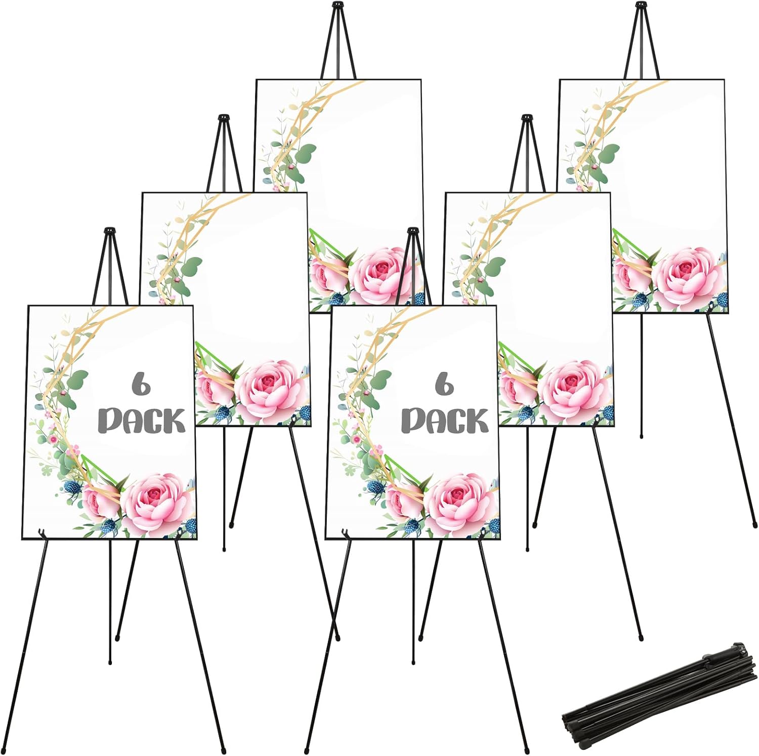 Portable 63 Inch Display Easel Stand for Weddings and Art Shows
