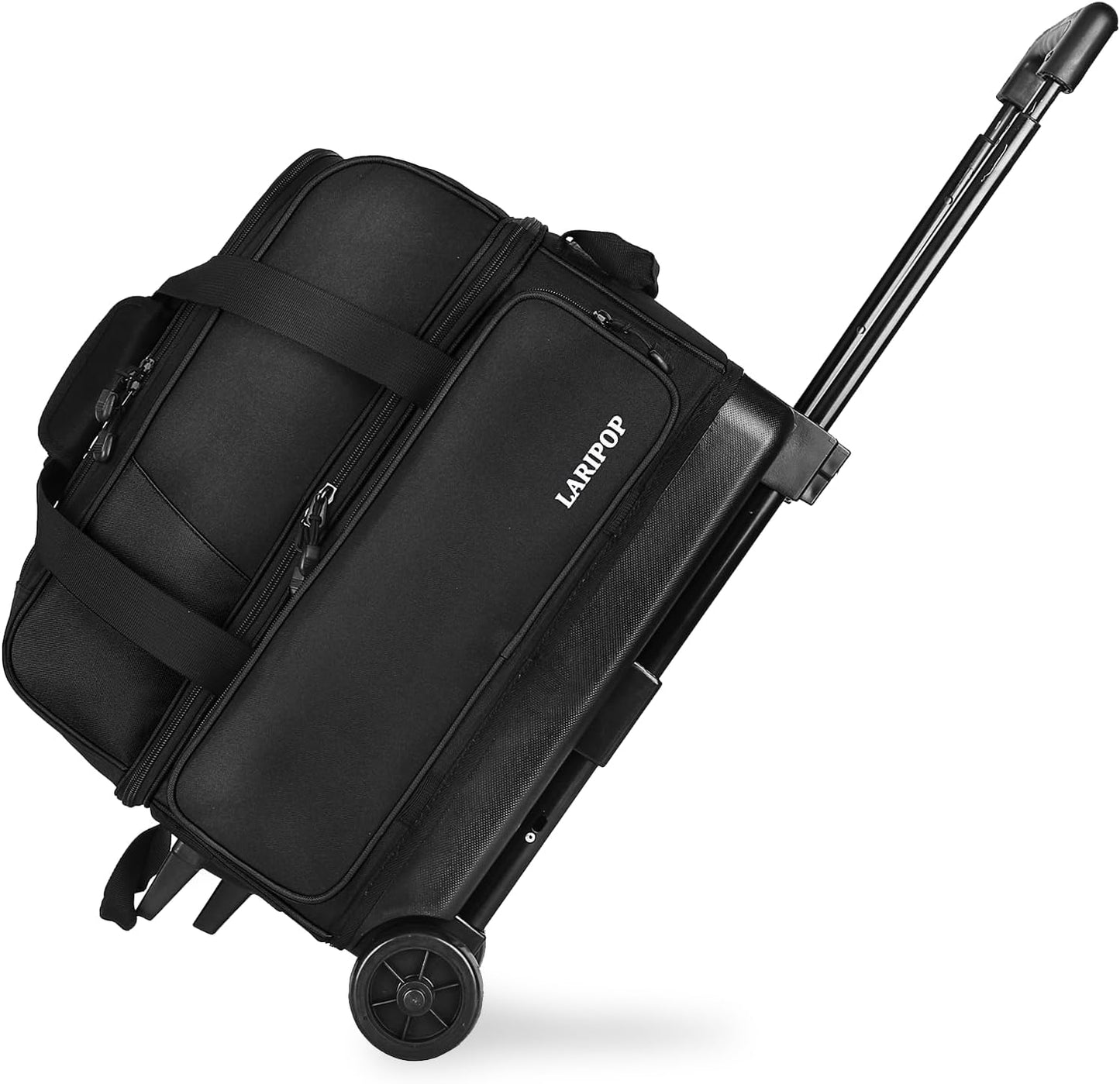 LARIPOP Dual Roller 2-Ball Bowling Bag with Shoe Compartment