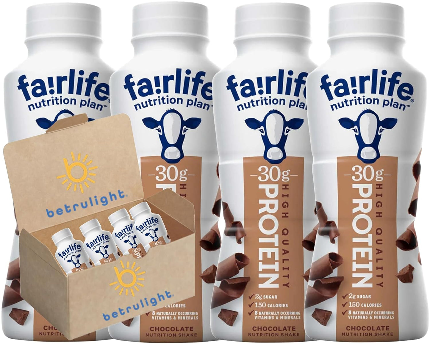 Fairlife Protein Shake Pack | Power & Variety | 4 Flavors | BETRULIGHT Box