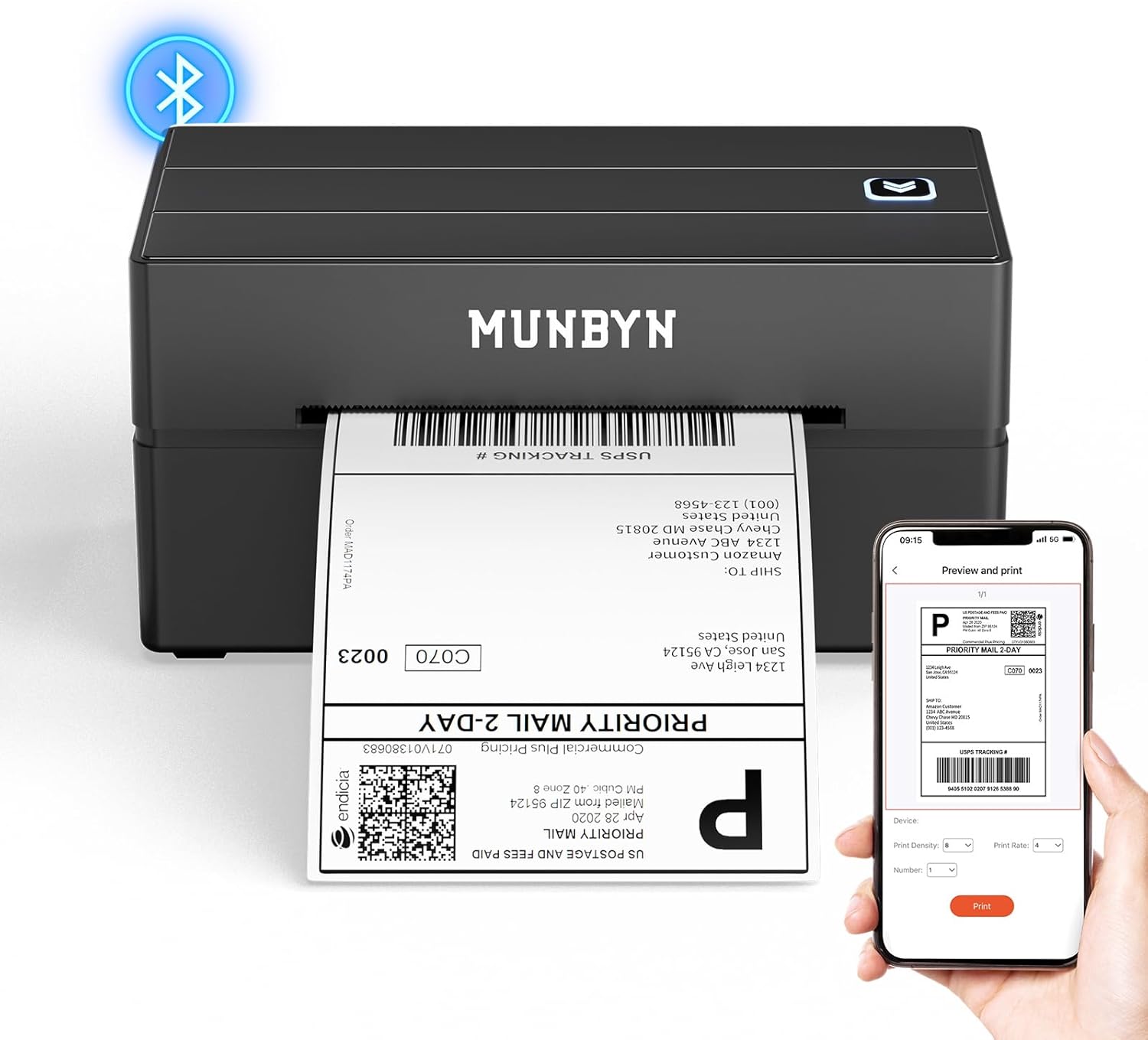 Wireless 4x6 Shipping Label Printer by MUNBYN