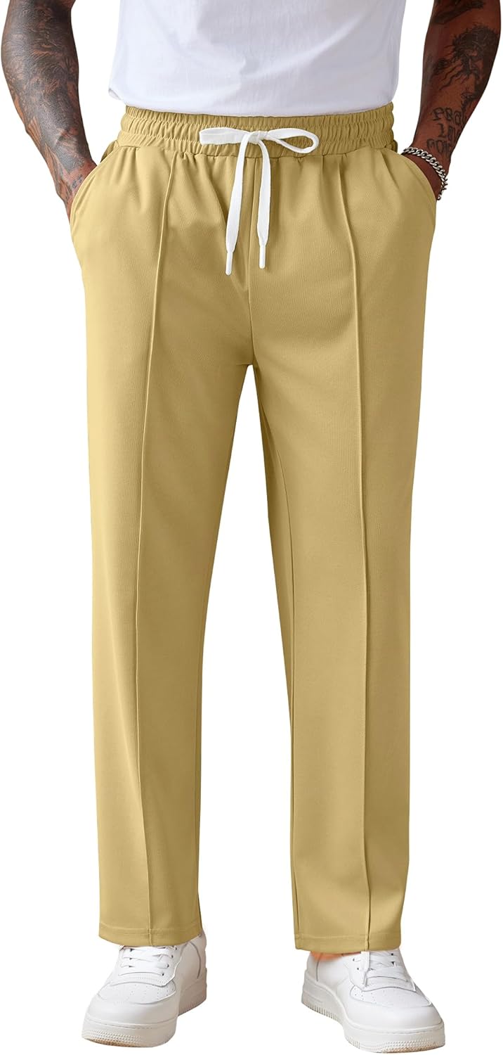 COOFANDY Men's Knit Sweatpants Lightweight Casual Jogger Pants