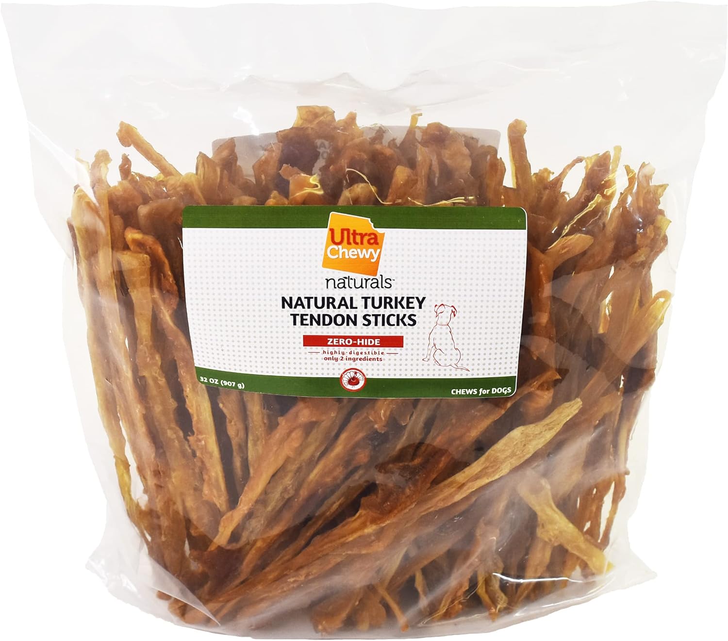 Ultra Chewy Turkey Tendon Sticks for Dogs - Healthy Chew Treats