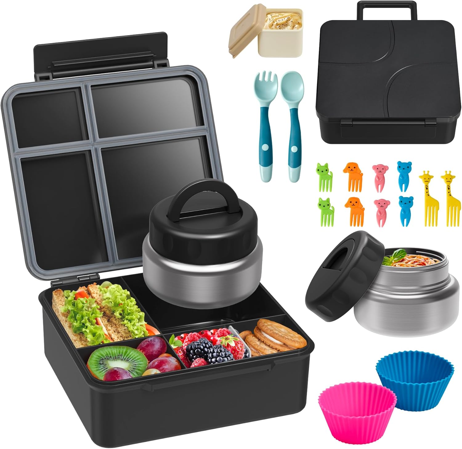 Bento Lunch Box with Soup Thermo for Kids - Leakproof Design