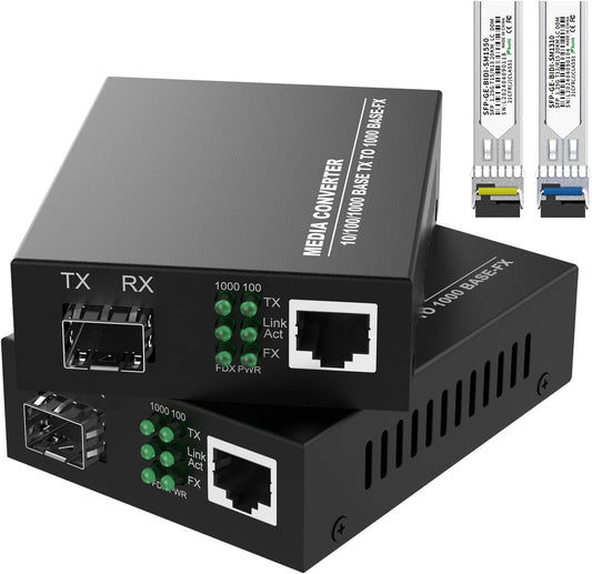 1.25G/s Bidi Gigabit Single-Mode Fiber Ethernet Media Converter