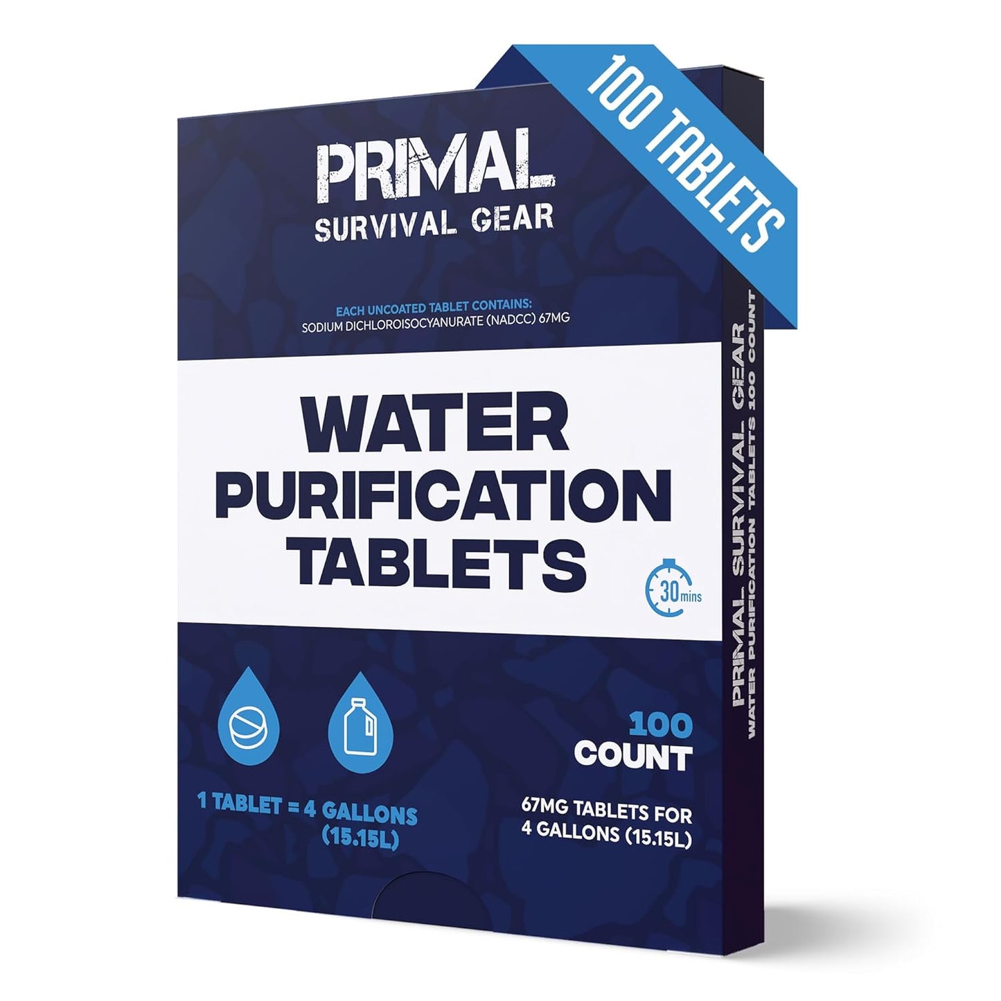 Emergency Water Purification Tabs - Primal Survival Essential