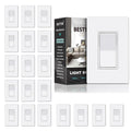 Single Pole Decorator Light Switch 15A 120-277V - Screwless Paddle