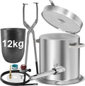 Nelyrho 12KG Hinge Flip Top Propane Melting Furnace - High Heat