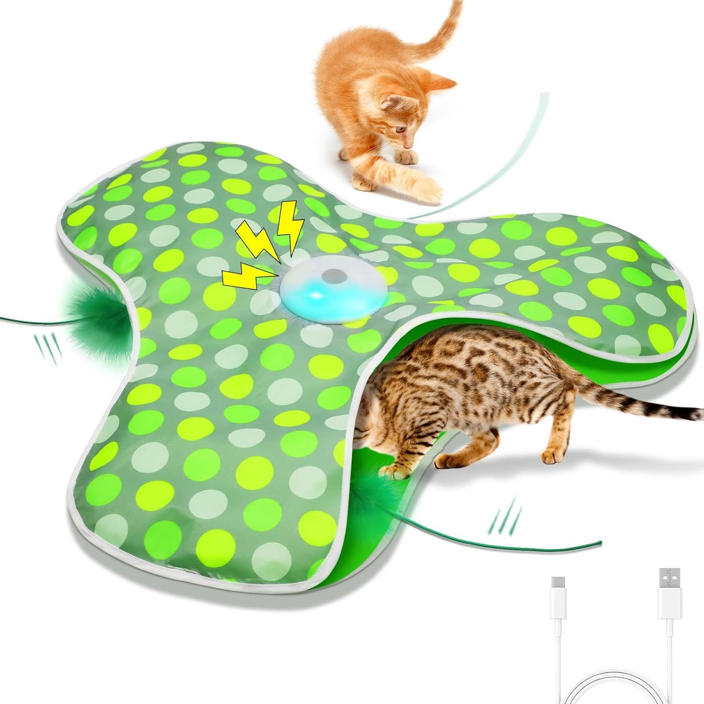 Rechargeable Interactive Cat Toy - Squeaky Fun!