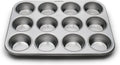 Muffin and Cupcake Pan 12 Cup Stainless Steel - Durable Bakeware