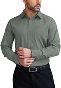 Mens Dress Shirt for Men - Wrinkle Free Long Sleeve Button Down