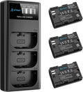 LP-E6N LP-E6 Battery 3-Pack with 3-Slot LCD Charger - Extended Power