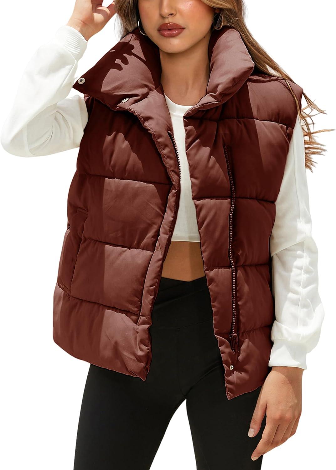 Himosyber Womens Puffer Vest Lightweight Casual Winter Jacket