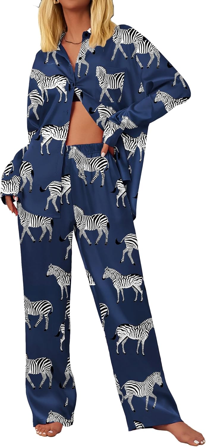 Ekouaer Womens Satin Silky Pajama Set for Ultimate Comfort