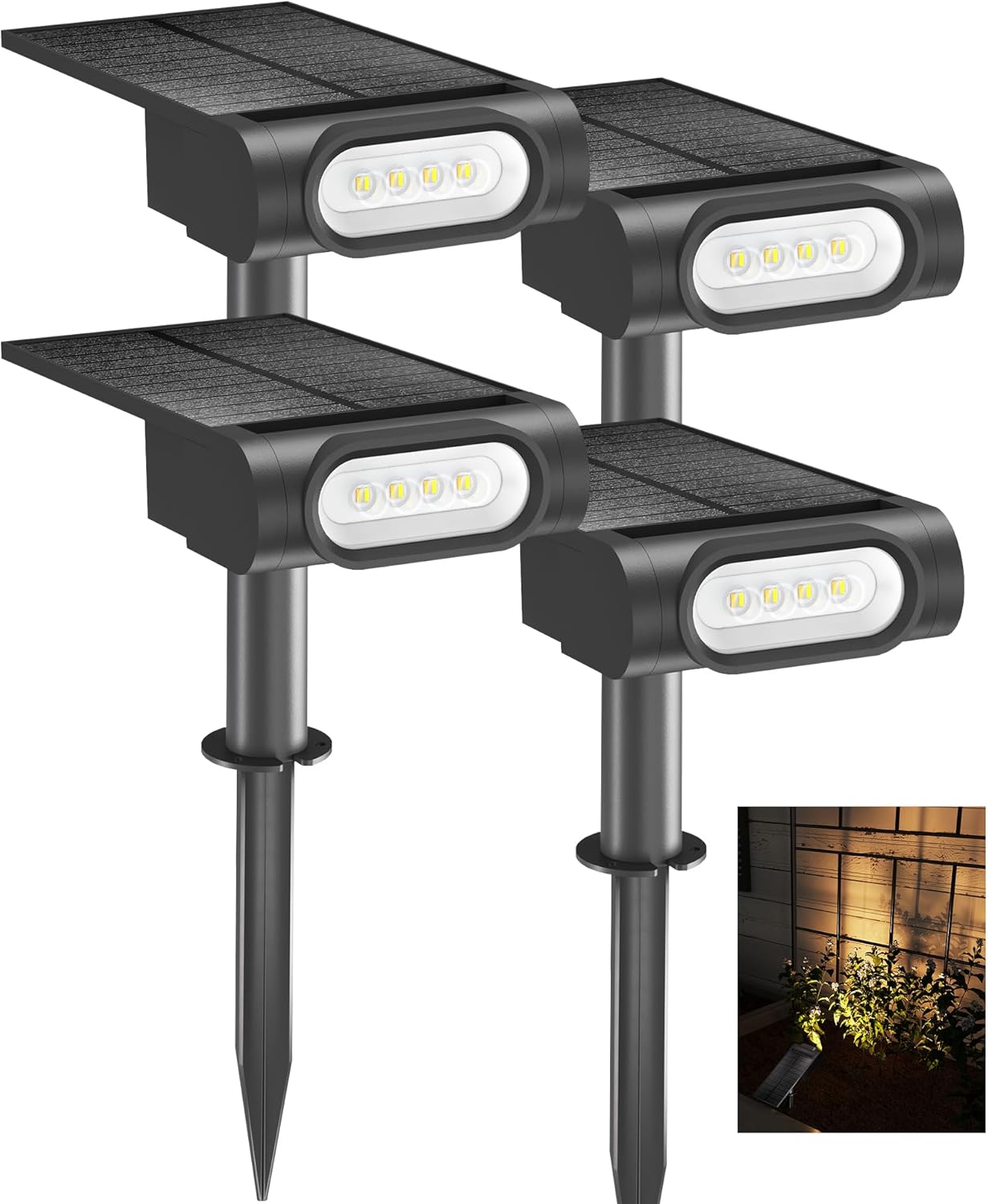 EZVALO Solar Spot Lights Outdoor Waterproof for Garden Pathway