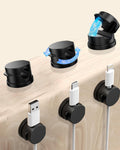 6 Pack Magnetic Cable Organizer 360 Adjustable Cord Holders - Clean