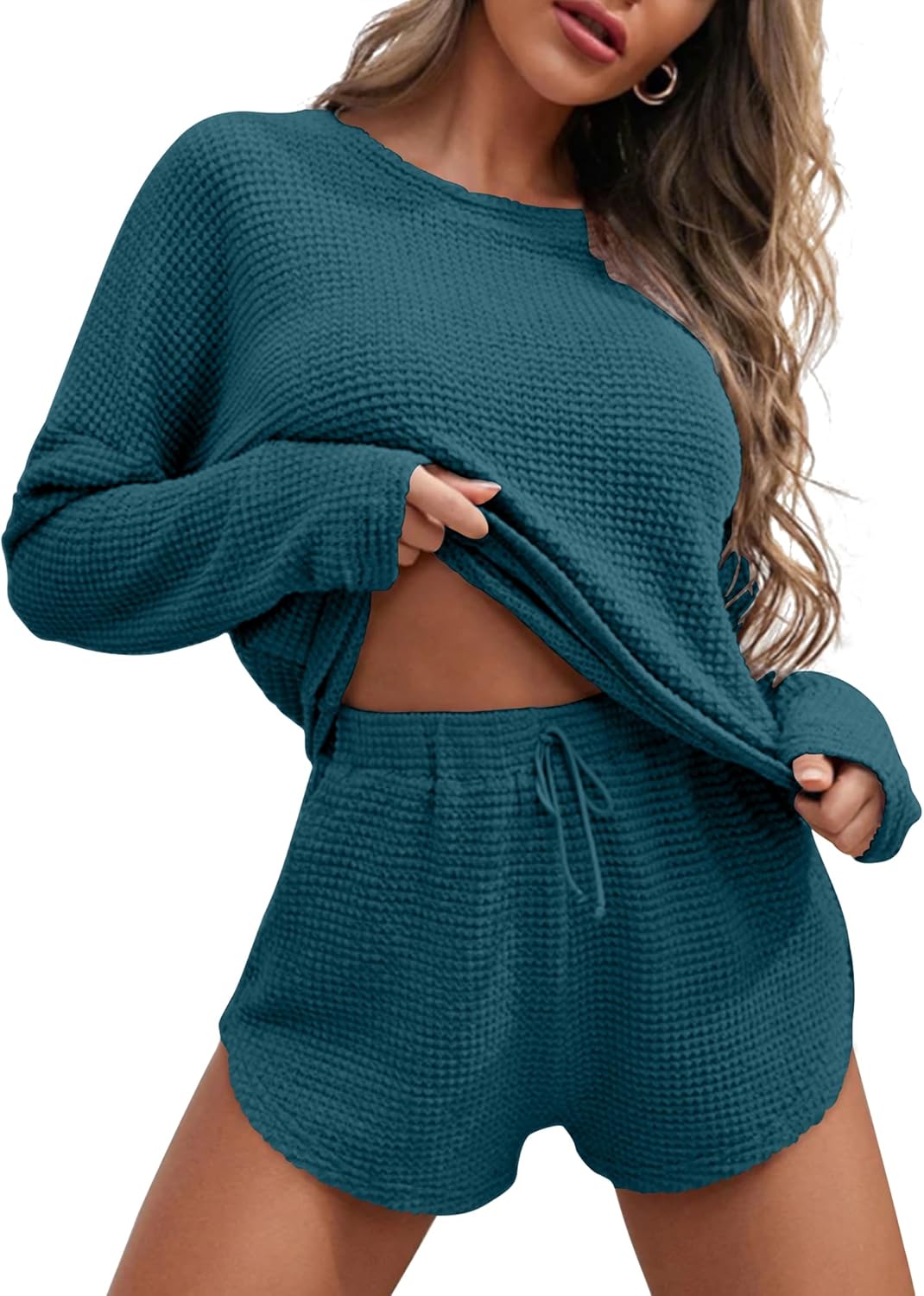 Ekouaer Womens Waffle Knit Pajama Sets for Ultimate Comfort