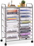 GOFLAME Rolling Storage Cart with 15 Drawers for Easy Organization