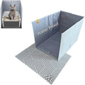 Extra Large Cat Litter Box Enclosure with Litter Mat - High Side