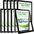 8.5 in x 11 in Acrylic Magnetic Sign Holder Wall Mount - Easy Replace