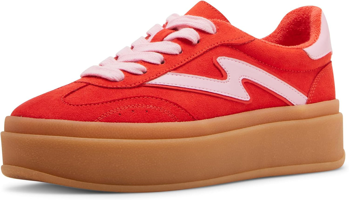 Madden Girl Womens Mightty Sneakers with Stylish Platform Heel