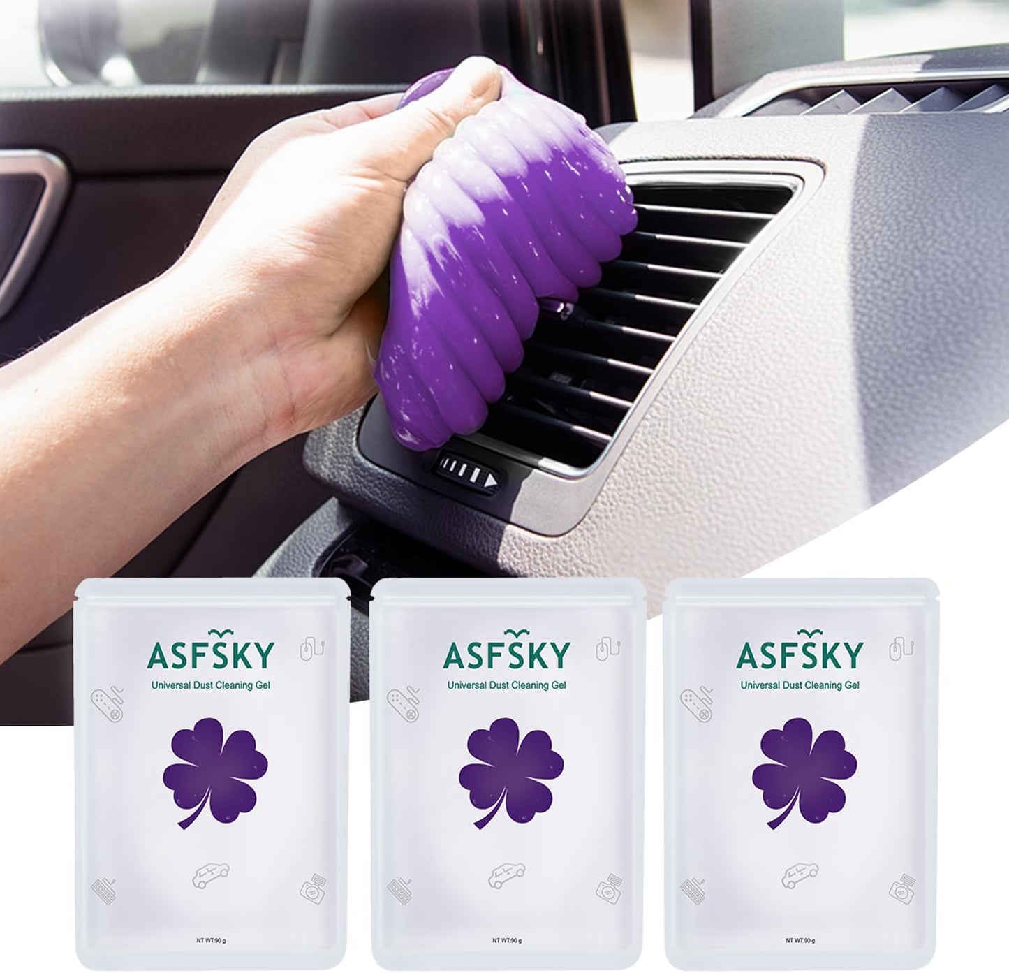 5 Pack Purple Car Cleaning Gel - Dust Cleaner