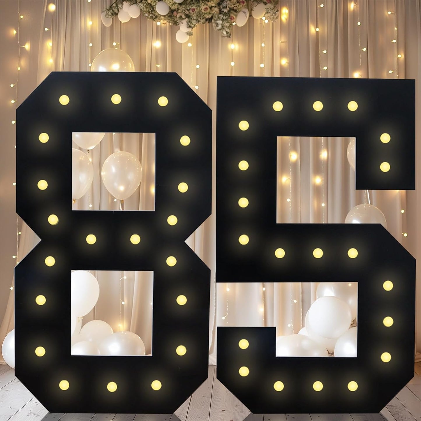 4FT Light Up Marquee Number 85 for Birthday Party Decor
