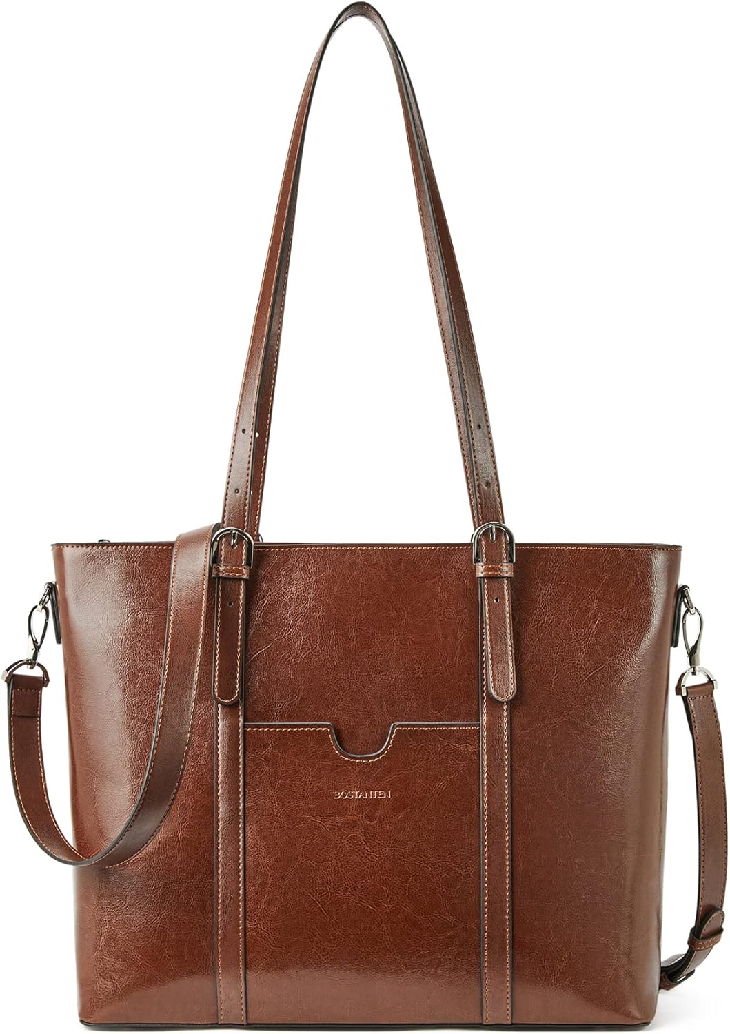 BOSTANTEN Womens Leather Laptop Tote for Office Use and Style