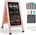 40 x 20 in Pink A-Frame Sandwich Chalkboard Sign - Double-Sided