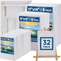 32 Packs Professional Stretched Canvas for Painting - Value Pack