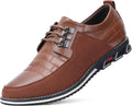 Men's Leather Oxford Derby Dress Shoes for Casual Business Wear