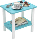 OTSUN Outdoor Side Table 16 in Square Patio Table - Lightweight