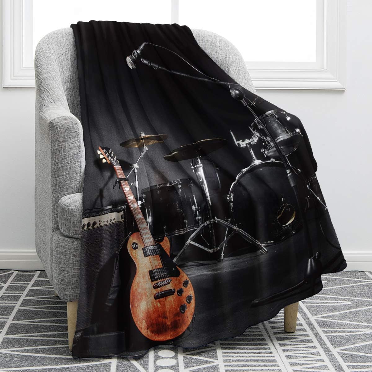 Musical Guitar Player's Blanket - Cozy Gift for All
