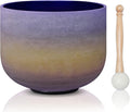 440HZ 8 Inch Rainbow A Note Third-Eye Frosted Quartz Singing Bowl