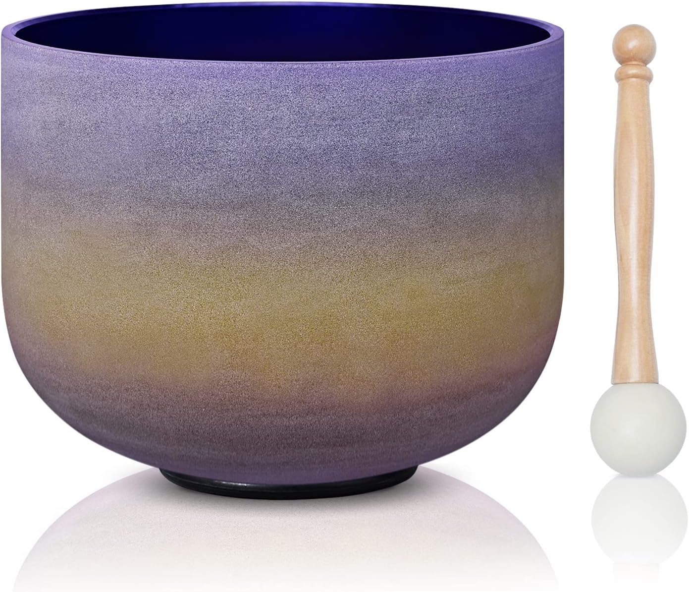 440HZ 8 Inch Rainbow Colored Frosted Quartz Singing Bowl