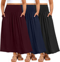 Plus Size Maxi Long Skirts for Curvy Women - Comfortable Ankle Length