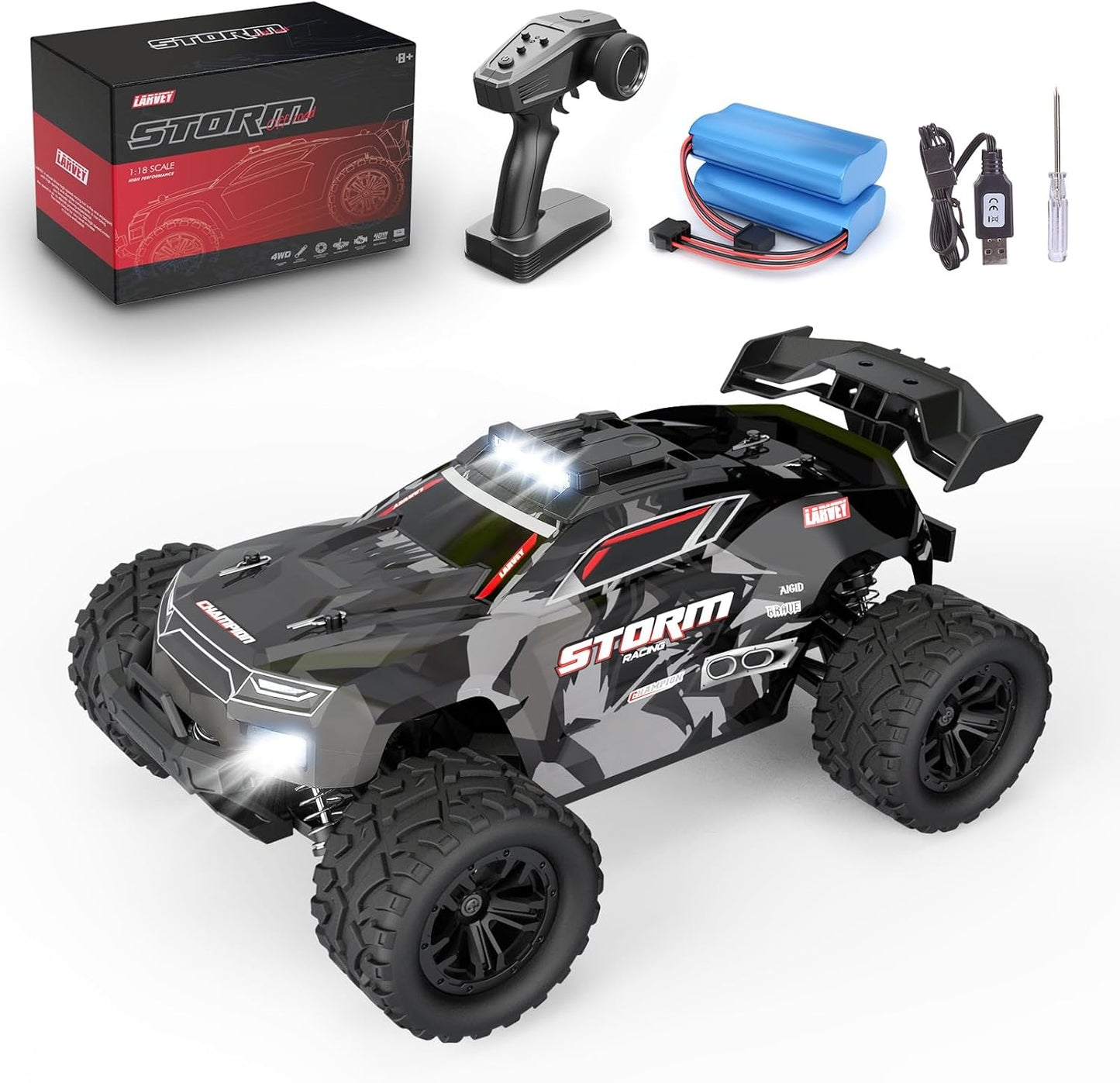 1:18 Scale High Speed 4WD Off-Road Remote Control Car for Kids