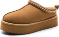 DREAM PAIRS Women's Suede Platform Slip-on Slippers - Warm & Chunky